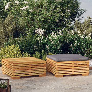 Set mobilier de grădină, 2 piese, lemn masiv de tec - Img 1