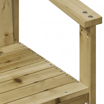 Set mobilier de grădină, 3 piese, lemn de pin impregnat - Img 7