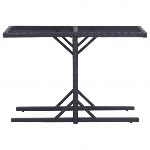 Set mobilier de grădină, 3 piese, negru - Img 7