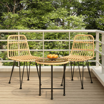 Set mobilier de grădină, 3 piese, poliratan - Img 1
