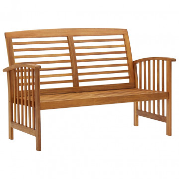 Set mobilier de grădină, 4 piese, lemn masiv de acacia - Img 3