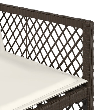 Set mobilier de grădină, 5 piese, cu perne, maro, poliratan - Img 7