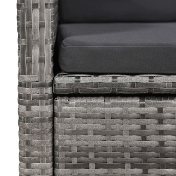 Set mobilier de grădină, 5 piese, gri - Img 3