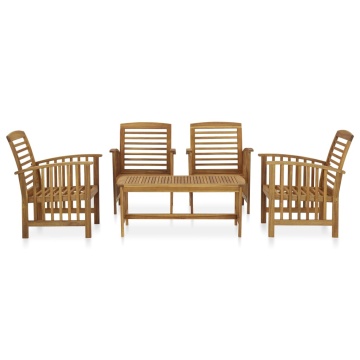 Set mobilier de grădină, 5 piese, lemn masiv de acacia - Img 2