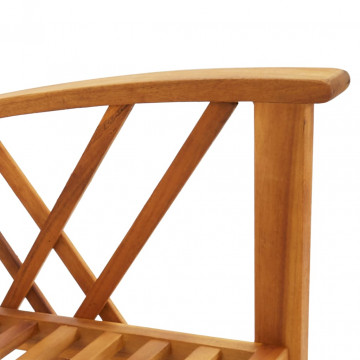 Set mobilier de grădină, 5 piese, lemn masiv de acacia - Img 6