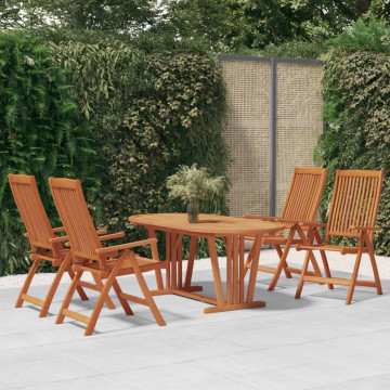Set mobilier de grădină, 5 piese, lemn masiv de eucalipt - Img 1
