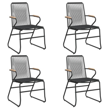 Set mobilier de grădină, 5 piese, negru, ratan PVC - Img 4