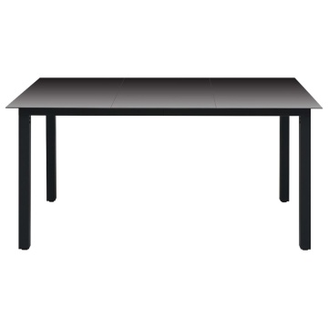 Set mobilier de grădină, 5 piese, negru - Img 4
