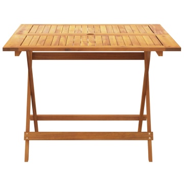 Set mobilier de grădină 5 piese polipropilenă neagră/lemn masiv - Img 5
