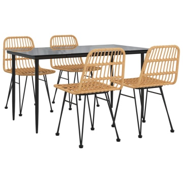 Set mobilier de grădină, 5 piese, poliratan - Img 3