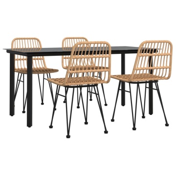 Set mobilier de grădină, 5 piese, poliratan - Img 3