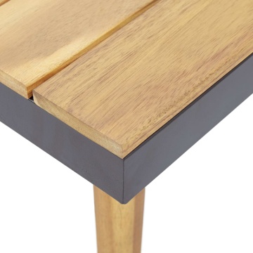 Set mobilier de grădină 7 locuri, perne, maro lemn masiv acacia - Img 6