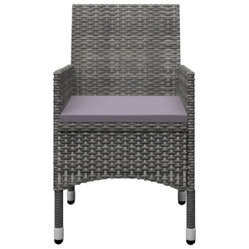 Set mobilier de grădină, 7 piese, gri - Img 6