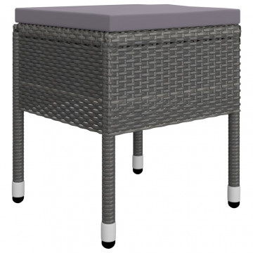 Set mobilier de grădină, 7 piese, gri - Img 8