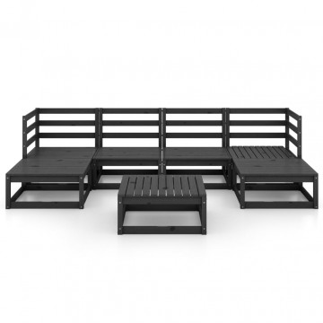 Set mobilier de grădină, 7 piese, lemn masiv de pin - Img 3