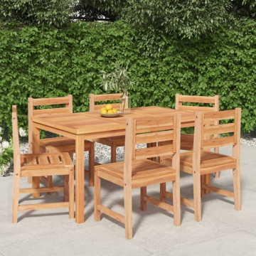 Set mobilier de grădină, 7 piese, lemn masiv de tec - Img 1