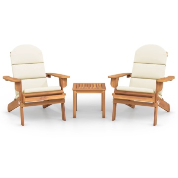 Set mobilier de grădină Adirondack, 3 piese, lemn masiv acacia - Img 2