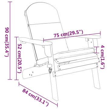 Set mobilier de grădină Adirondack, 3 piese, lemn masiv acacia - Img 6