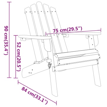 Set mobilier de grădină Adirondack, 3 piese, lemn masiv acacia - Img 6