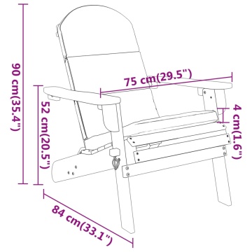 Set mobilier de grădină Adirondack, 3 piese, lemn masiv acacia - Img 6