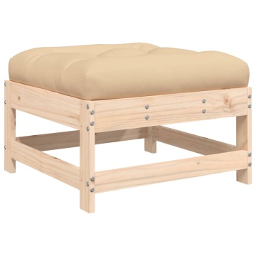 Set mobilier de grădină cu perne, 10 piese, lemn masiv - Img 5