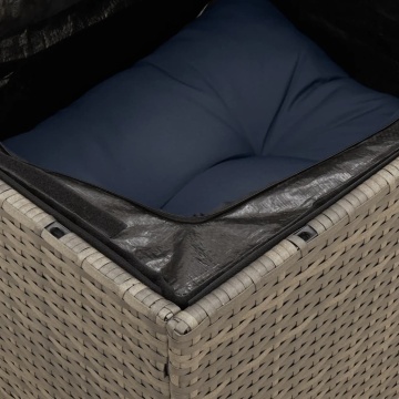 Set mobilier de grădină cu perne, 12 piese, gri, poliratan - Img 6