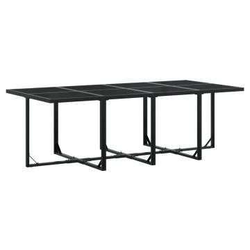 Set mobilier de grădină cu perne, 13 piese, negru, poliratan - Img 3
