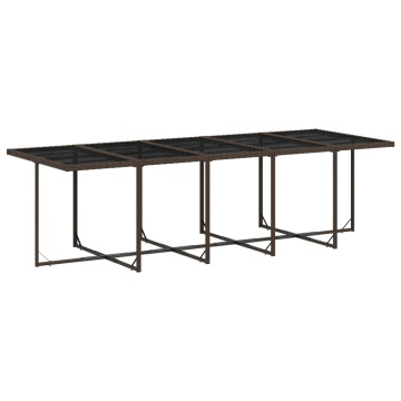 Set mobilier de grădină cu perne, 15 piese, maro, poliratan - Img 3