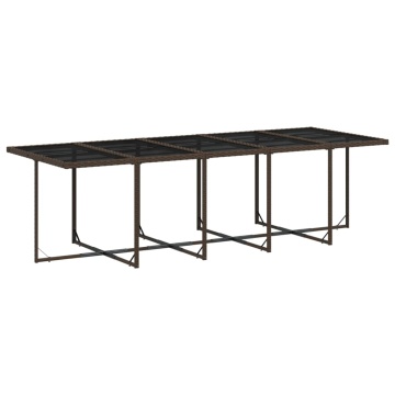 Set mobilier de grădină cu perne, 15 piese, maro, poliratan - Img 4
