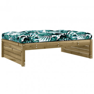 Set mobilier de grădină cu perne, 2 piese, lemn de pin tratat - Img 8
