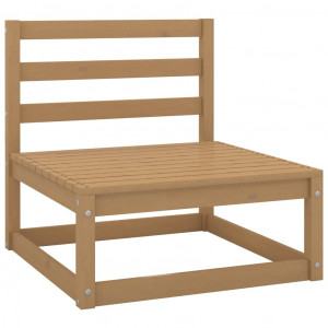 Set mobilier de grădină cu perne, 2 piese, maro miere, lemn pin - Img 4