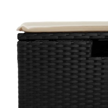 Set mobilier de grădină cu perne, 2 piese poliratan/lemn acacia - Img 5