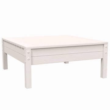 Set mobilier de grădină cu perne, 3 piese, alb, lemn masiv pin - Img 6