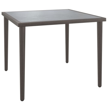 Set mobilier de grădină cu perne, 3 piese, gri, poliratan - Img 5