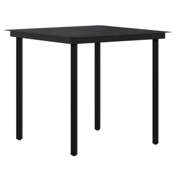 Set mobilier de grădină, cu perne, 3 piese, gri și negru - Img 8