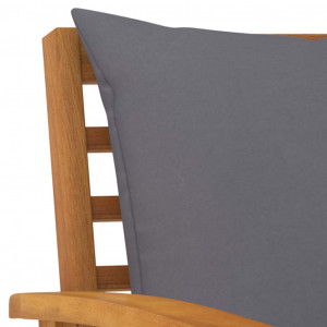 Set mobilier de grădină cu perne, 3 piese, lemn masiv acacia - Img 4