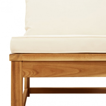 Set mobilier de grădină cu perne, 3 piese, lemn masiv acacia - Img 6