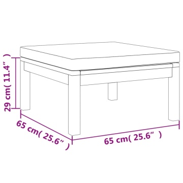 Set mobilier de grădină cu perne, 3 piese, lemn masiv de acacia - Img 7