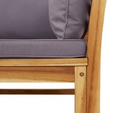 Set mobilier de grădină cu perne, 4 piese, lemn masiv de acacia - Img 8