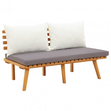 Set mobilier de grădină cu perne, 5 piese, lemn masiv de acacia - Img 6