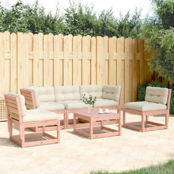 Set mobilier de grădină cu perne, 5 piese, lemn masiv douglas - Img 1