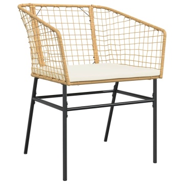 Set mobilier de grădină cu perne 5 piese maro sticlă polirattan - Img 4