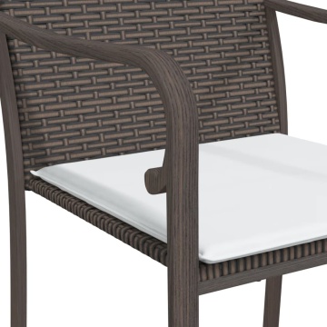 Set mobilier de grădină cu perne, 5 piese, poliratan și oțel - Img 6
