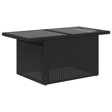 Set mobilier de grădină cu perne, 6 piese, negru, poliratan - Img 5