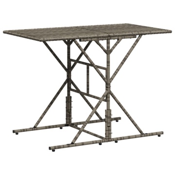 Set mobilier de grădină cu perne, 7 piese, gri, poliratan - Img 3