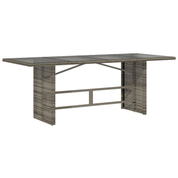 Set mobilier de grădină cu perne, 7 piese, gri, poliratan - Img 4