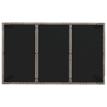 Set mobilier de grădină cu perne, 7 piese, gri, poliratan - Img 7