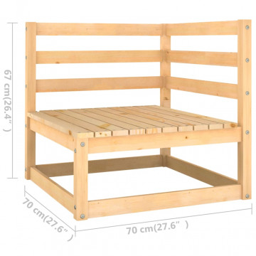 Set mobilier de grădină cu perne, 7 piese, lemn masiv de pin - Img 7