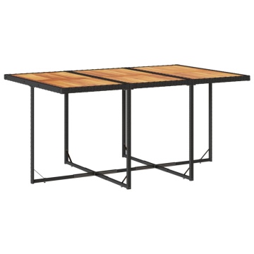 Set mobilier de grădină cu perne, 7 piese, negru, poliratan - Img 4