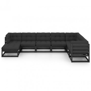 Set mobilier de grădină din 8 piese, lemn masiv de pin - Img 3